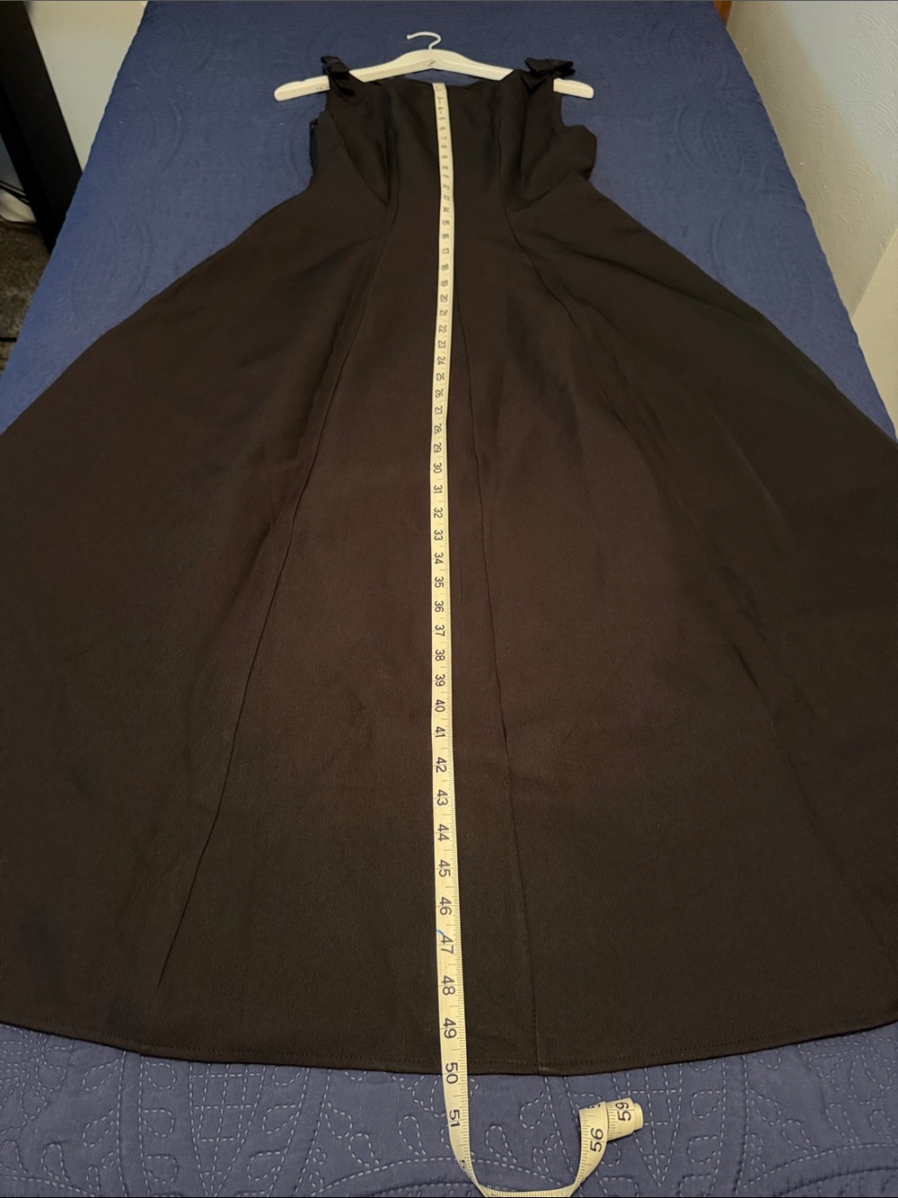 Classic Black Sleeveless A-Line Dress With Bow-tie Should Details - Picture 7 of 12